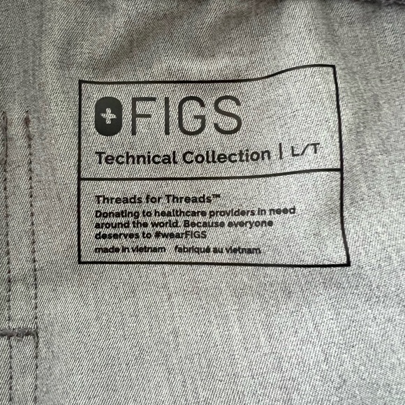 FIGS Graphite Zamora Jogger Scrub Pants Size: Large Tall - Picture 2 of 2